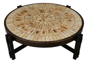 Les Herbiers Coffee Table by Roger Capron for Vallauris, 1960s