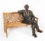 Vintage Life Size Sculpture of Albert Einstein on a Garden Bench, 20th Century, Bronze on Teak For Sale - Image 11 of 12
