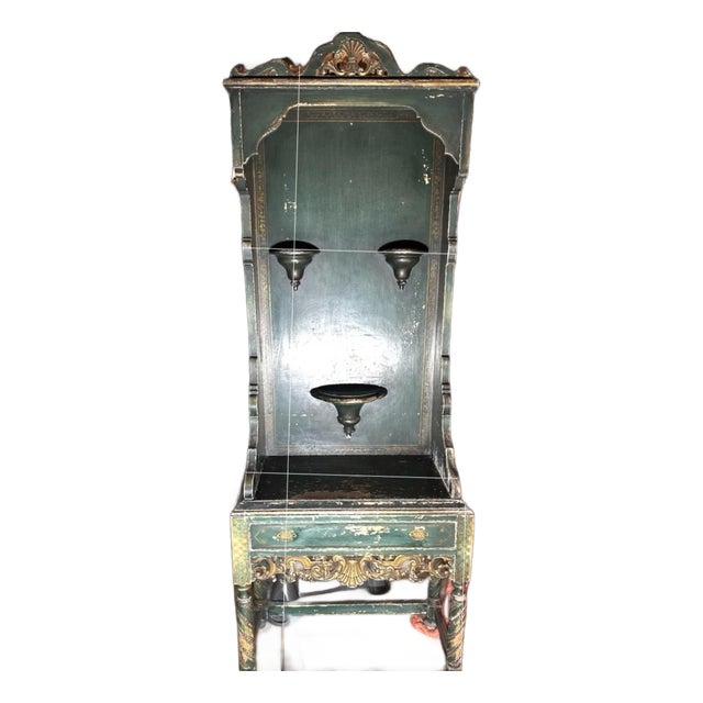 Vintage Spanish Colonial Revival Devotional Shrine Cabinet by Wma French Furniture Co. Minneapolis, Minnesota, Mid-20th Century. For Sale