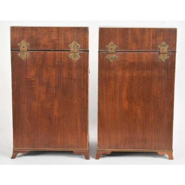 Pair of 18th Century George III Inlaid Mahogany Knife or Cutlery Boxes For Sale - Image 10 of 13