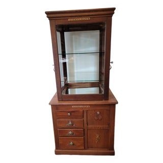 Antique Victorian 1880s Doctor Cabinet Medical Cabinet Optician Cabinet For Sale