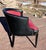 Mid-Century Modern Mid-Century Red and Black Leather Wood Club Chair For Sale - Image 3 of 9