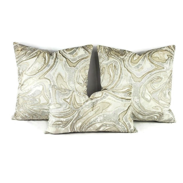 Holly Hunt Holly Hunt Marbled in Terrazzo Lumbar Pillow Cover For Sale - Image 4 of 5
