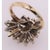 14 Karat Yellow Gold Ring With Sapphire and Diamond Cluster For Sale - Image 10 of 12