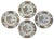1950s Vintage Chinese Export Tobacco Leaf Famille Rose Dinner Plates - Set of Four For Sale - Image 5 of 5