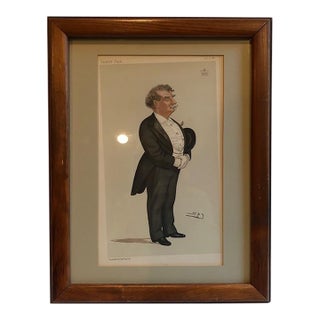 Late 19th Century Vanity Fair Statesman Series Lord Ellenborough Caricature, Framed, #122 For Sale