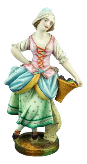 19th Century Biscuit Porcelain Lady by Jean Gille, Paris, France