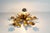Metal Gilded Floral Flush Mount Light, 1960s For Sale - Image 7 of 8
