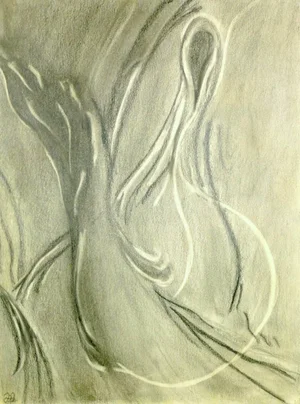 Hugo Esteban, Pencil Drawing Fluid Abstract