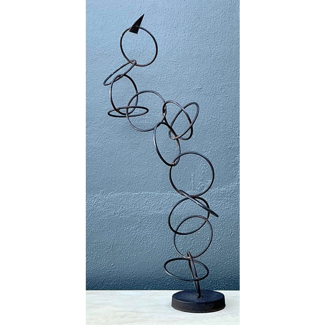 Vintage Abstract Geometric Rings Sculpture Z For Sale In West Palm - Image 6 of 12