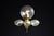 Mid-Century Wall Light with Brass Fixture & Hand-Blown Glass Globes, CZ, 1970s For Sale - Image 3 of 12