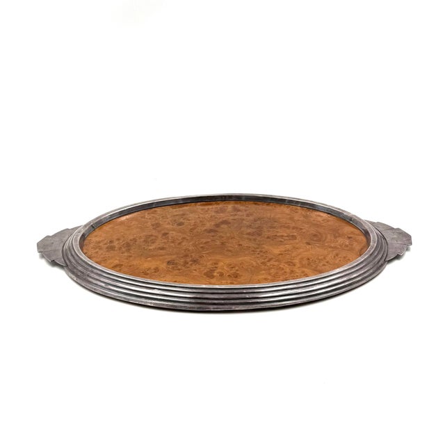1930s Art Deco Burl Wood Tray, France, 1930s For Sale - Image 5 of 11