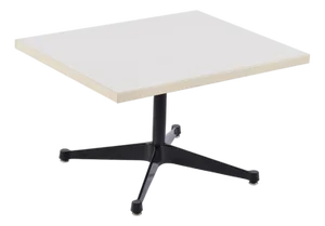 Vintage Charles Eames for Herman Miller Rectangular White and Black Side Table