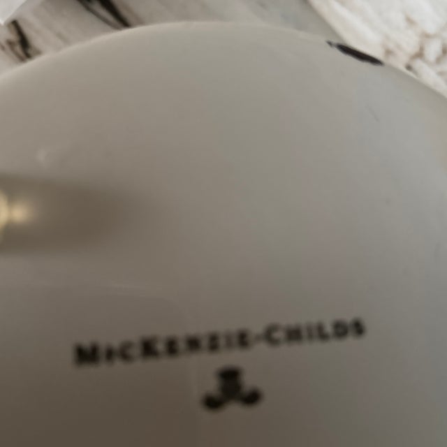 1990s McKenzie Childs Enamel Wastebasket For Sale - Image 5 of 5