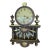 Vintage Pre Mid Century Gold Leaf Wood Swedish Clock For Sale