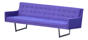 Modern Chrome & Purple Sofa by Patrician