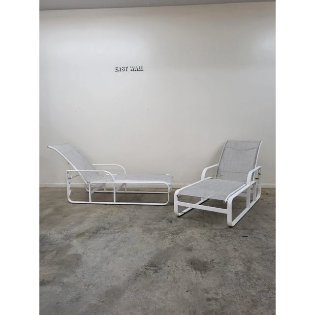 1980s Brown Jordan Quantum Chaise Lounge Patio Chairs by Richard