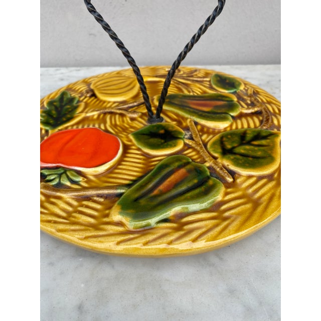 1950s Mid-Century French Majolica Cheese Platter Vallauris For Sale - Image 5 of 7