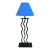 Postmodern Squiggle Table Lamp in Blue & Black For Sale