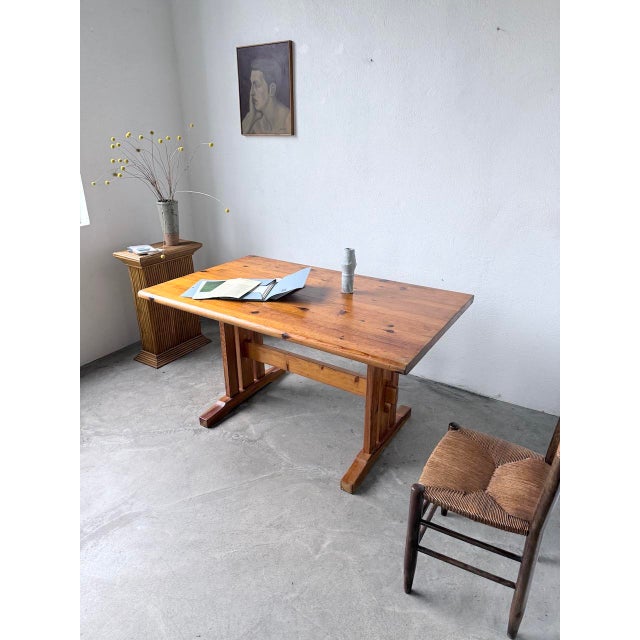 Vintage Dining Table in Pine, 1960s For Sale - Image 9 of 18