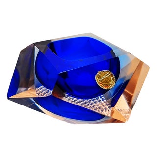 Vintage Italian Ashtray in Murano Glass by Flavio Poli for Seguso, 1960s For Sale