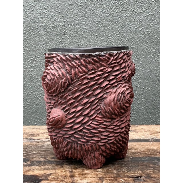 Mid-Century Modern Vintage Sculptural Ceramic Vase For Sale - Image 3 of 12