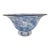 Donald Carlson Mottled Blue Large Studio Art Glass Fluted Bowl For Sale