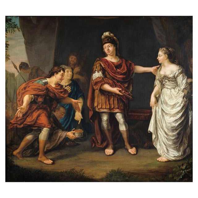 Jan Abel Wassenbergh, The Continence of Scipio, Oil on Canvas For Sale - Image 12 of 12