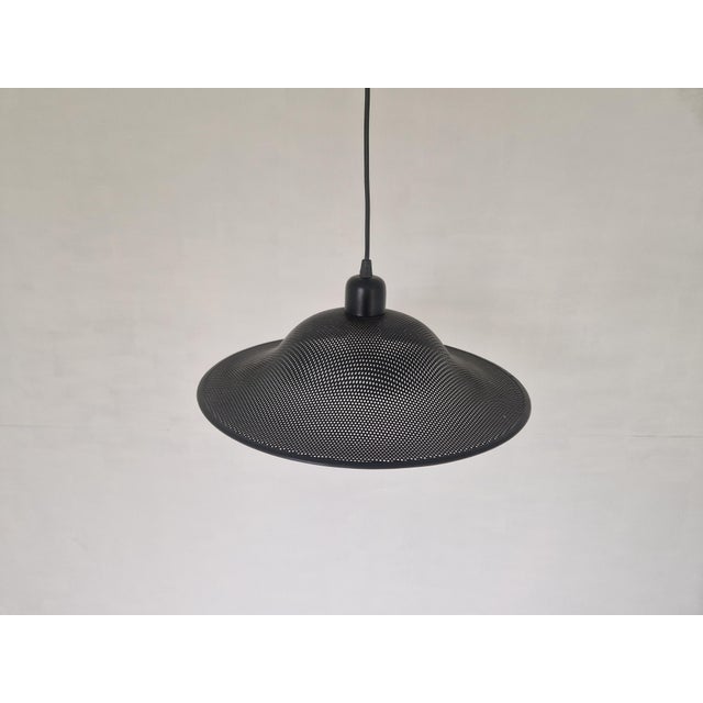 Vintage Danish Perforated Metal Lamp, 1980s For Sale - Image 9 of 13