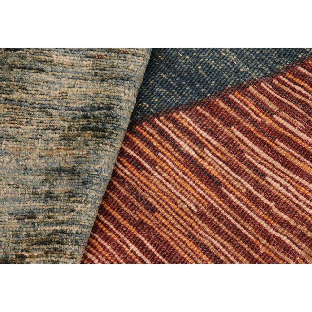 Brown Contemporary Gabbeh Rust/Brown Wool Rug - 6'7'' X 9'10'' For Sale - Image 8 of 10