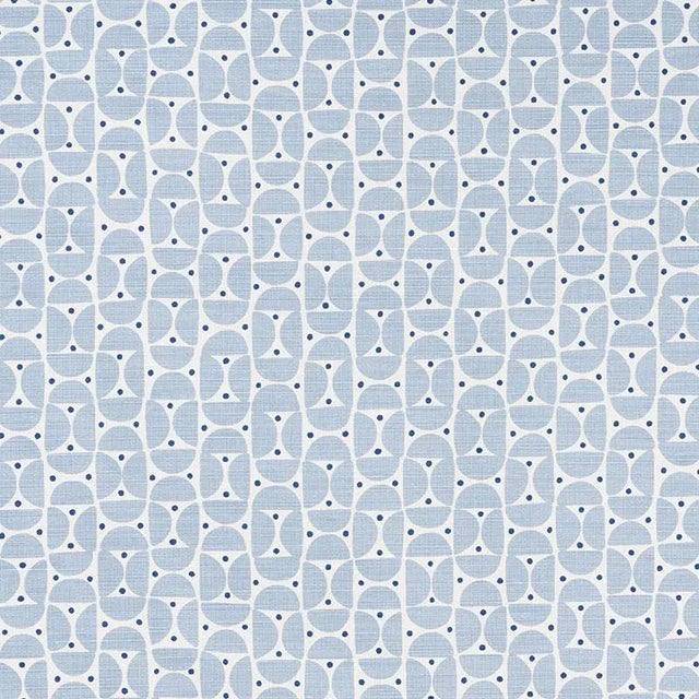 Sample - Schumacher Mezza Luna Fabric in Sky For Sale