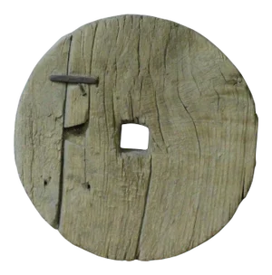 Rustic Raw Wood Round Thick Plank Display Board