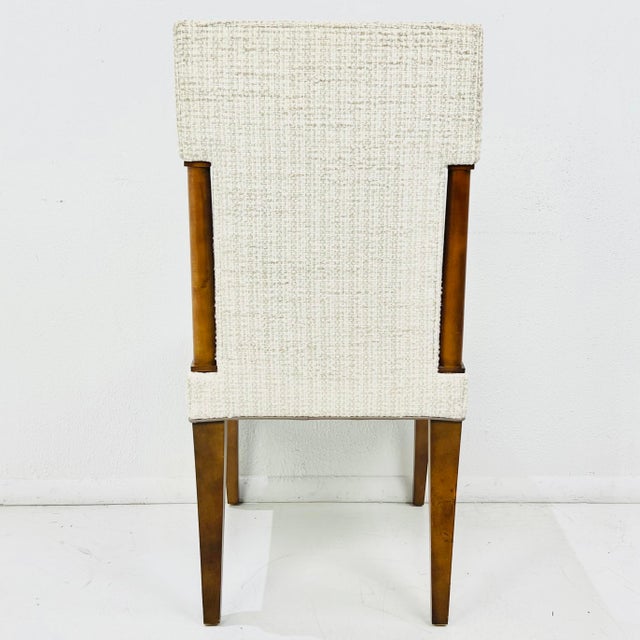 Wood Set of 10 Art Deco Dining Chairs Upholstered in Holly Hunt Fabric For Sale - Image 7 of 15