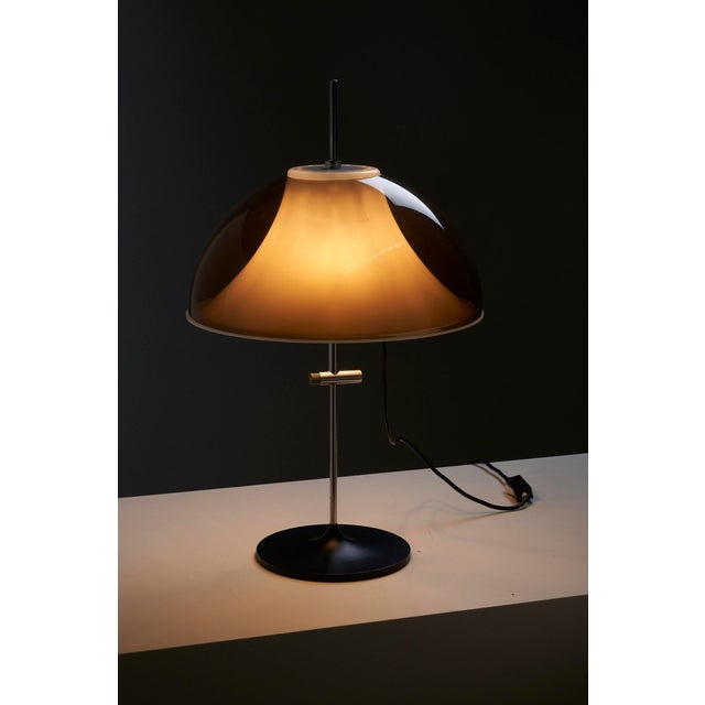 Black Space Age Table Lamp with Mushroom Shade, 1960s For Sale - Image 8 of 12