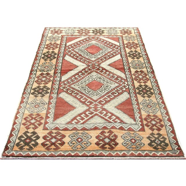 1960s Turkish Oushak Rug For Sale In Los Angeles - Image 6 of 7