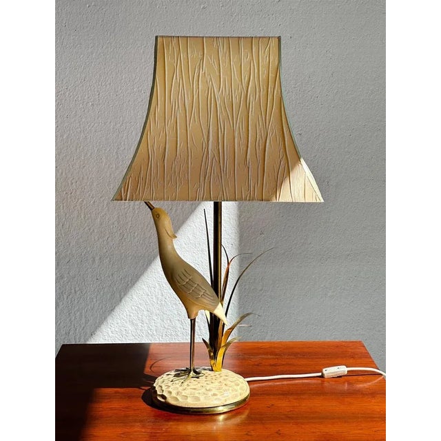 Florentine Table Lamp in Brass and Resin, 1970s For Sale - Image 6 of 7
