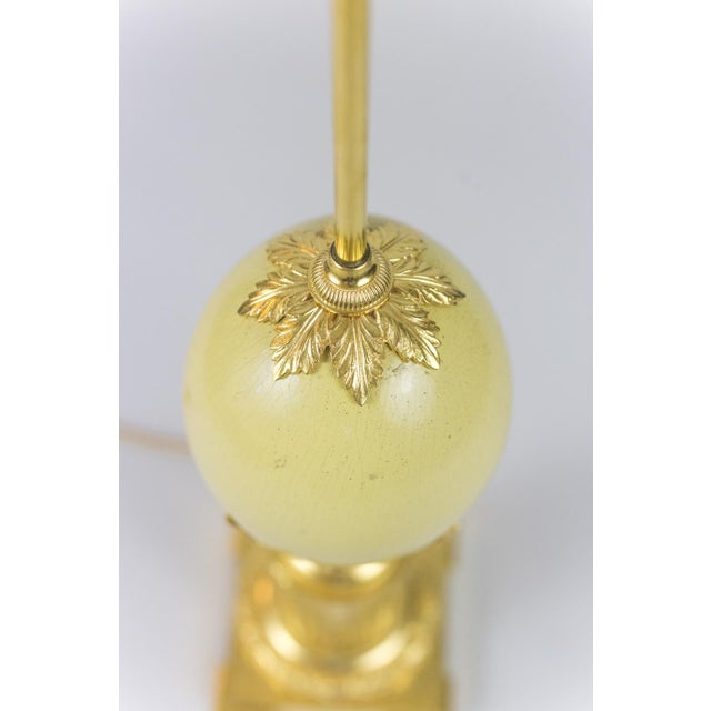 Maison Charles Ostrich Egg Table Lamp Attributed to Maison Charles, 1970s For Sale - Image 4 of 9