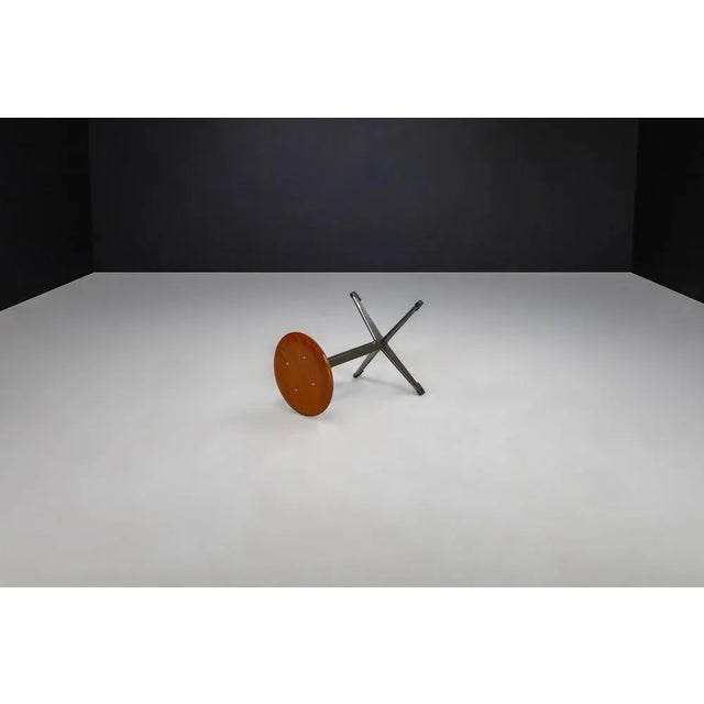 Plywood and Metal Stool, the Netherlands, 1970s For Sale - Image 4 of 14