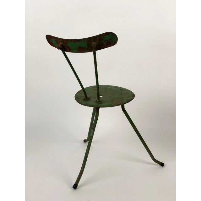 Hungarian Handmade Metal Chairs, 1950s, Set of 2 For Sale - Image 4 of 16