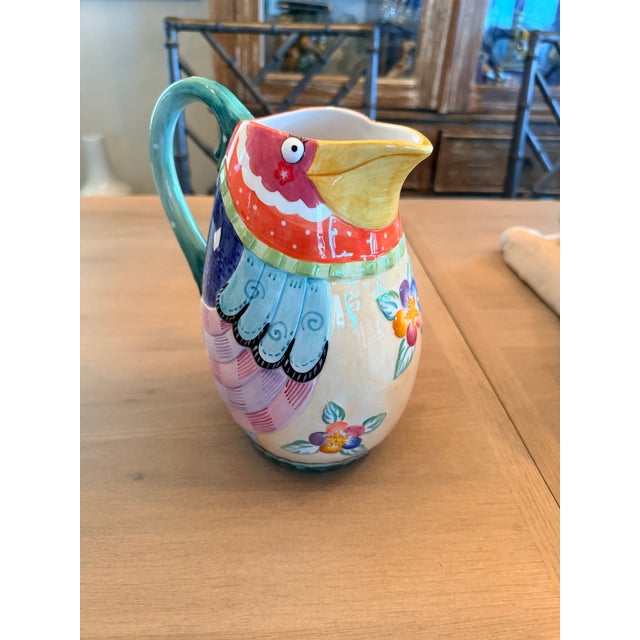 1990s 1990s Fitz and Floyd Gypsy Chicks Whimsical Pitcher For Sale - Image 5 of 10