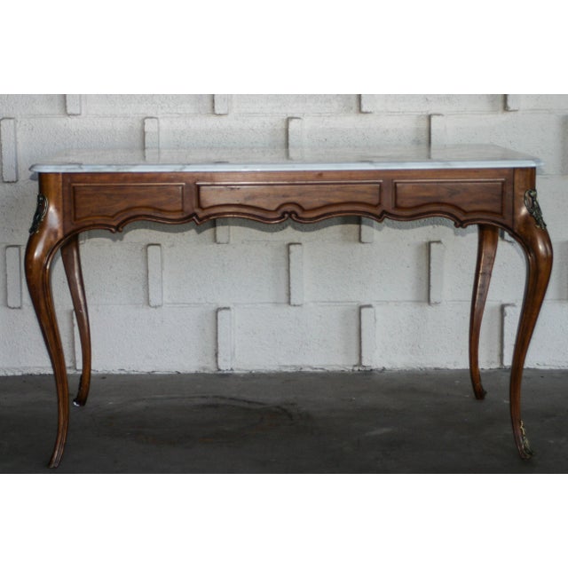 Drexel White Marble Accent Table Chairish