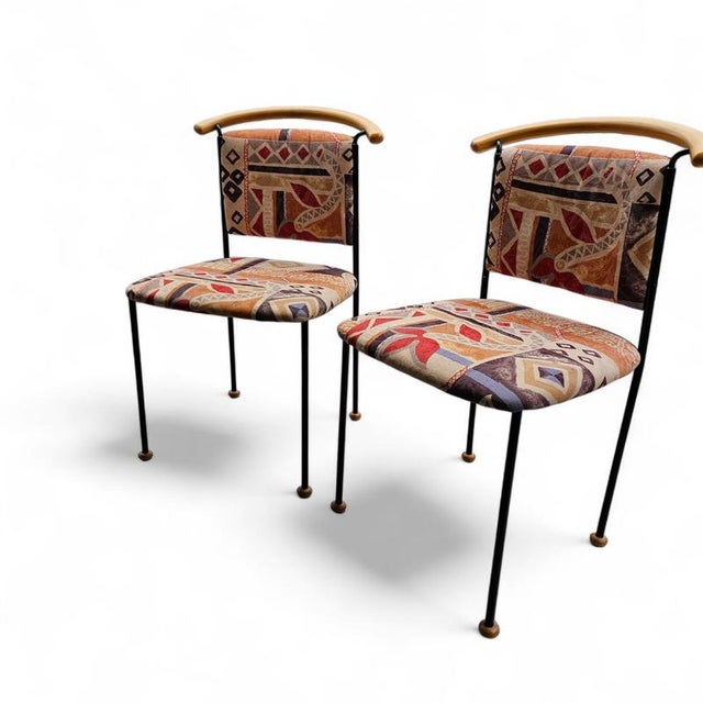 Vintage Italian or Side Desk Chairs, 1980s, Set of 2 For Sale - Image 3 of 15