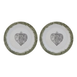 Fish Heart Dessert Plates by Lithian Ricci, Set of 2 For Sale