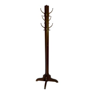 Early 1900s Arts & Crafts Expandable Standing Coat Rack For Sale