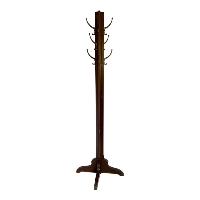 Early 1900s Arts & Crafts Expandable Standing Coat Rack For Sale