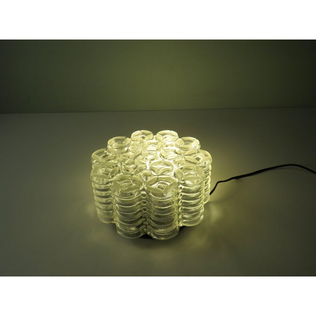 Architectural Textured Glass Flush Mount by Wila Leuchten, Germany, 1970s For Sale - Image 4 of 14