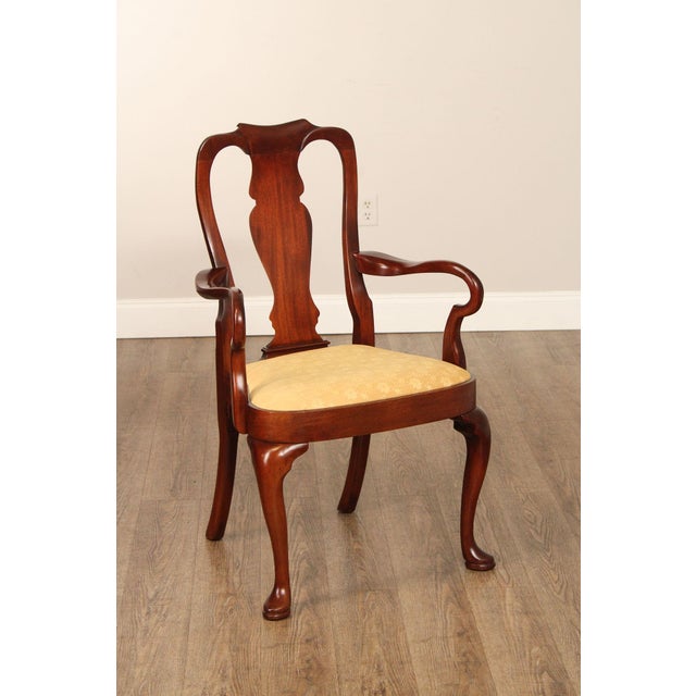 Queen Anne Queen Anne Style Vintage Mahogany Armchair For Sale - Image 3 of 12