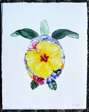 Original Signed Sarah Voyer “Sea Turtle” Print