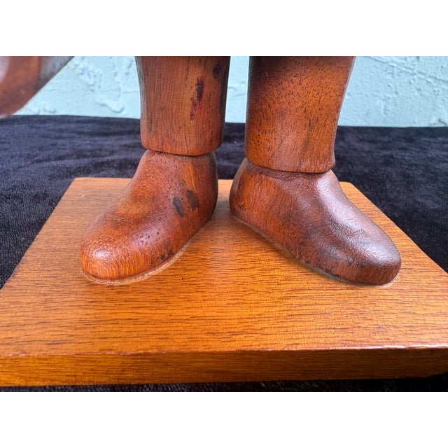 Vintage Italian Hand-Carved Wood Scholar/Lawyer Figure Sculpture by Romer For Sale - Image 11 of 12