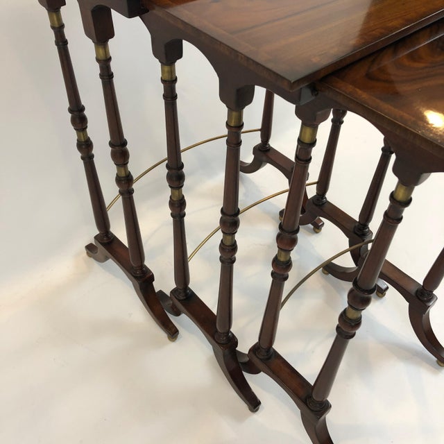 Regency Zebra Wood Nesting Tables Set of 3 Chairish